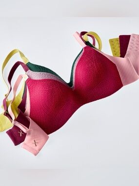 Knix Wingwoman Contour Lace Bra Dark & Light Pink 7+